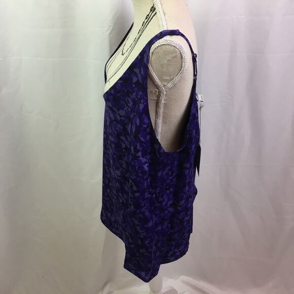 A New Day Floral Tank Top Blue Small - Picture 9 of 15